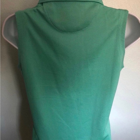 Lot 2 Dri-wick sleeveless Women’s S Small Pastel Mint/Salmon Zip Polo Shirts NWT - Picture 7 of 11